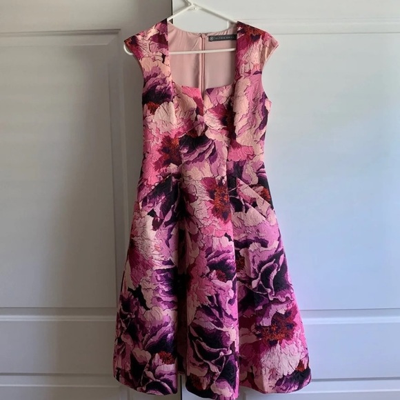 Alton Gray Fit & Flare Floral Dress - Picture 2 of 6